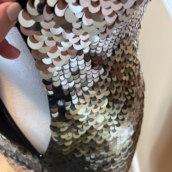 NWT - Parker Metallic disc mini dress. Size S. - Picture 16 of 17